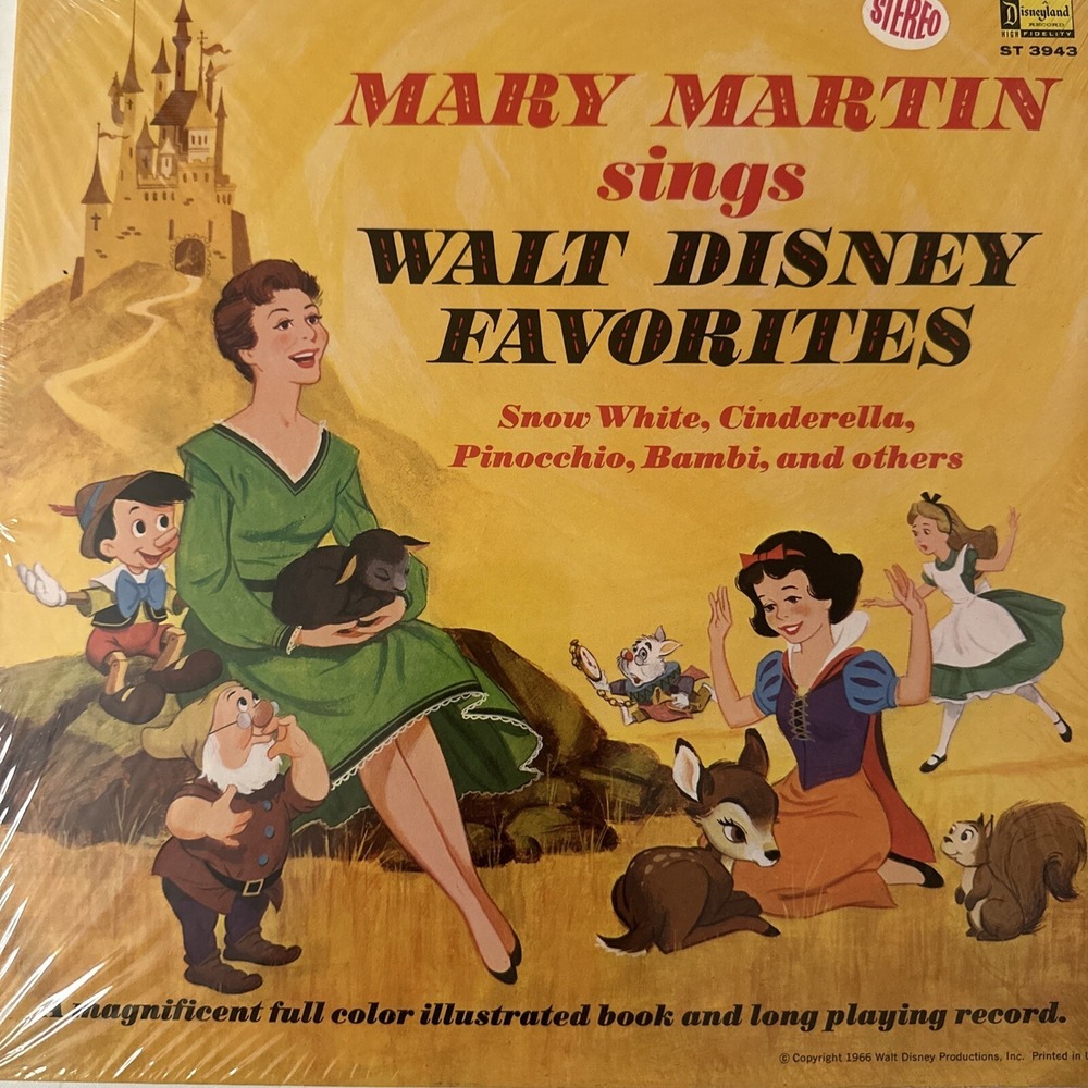Disney 1966 Mary Martin Sings Walt Disney Favorites 33 1/3 SEALED 3943 - Picture 2 of 16
